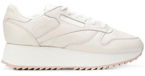 reebok white sneakers platform.